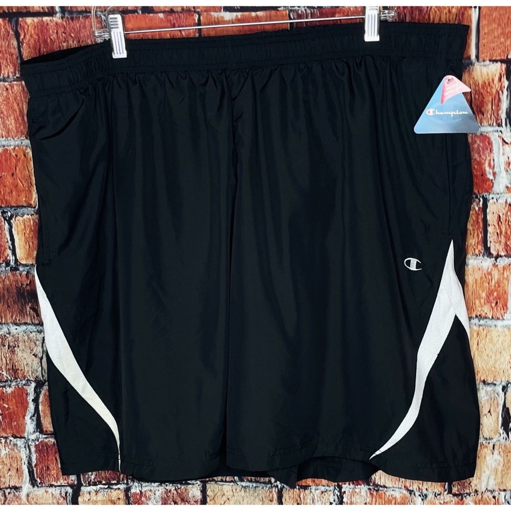 NWT Champion Swim Shorts Men’s Black Drawstring Mesh Lined Lightweight 2XL
